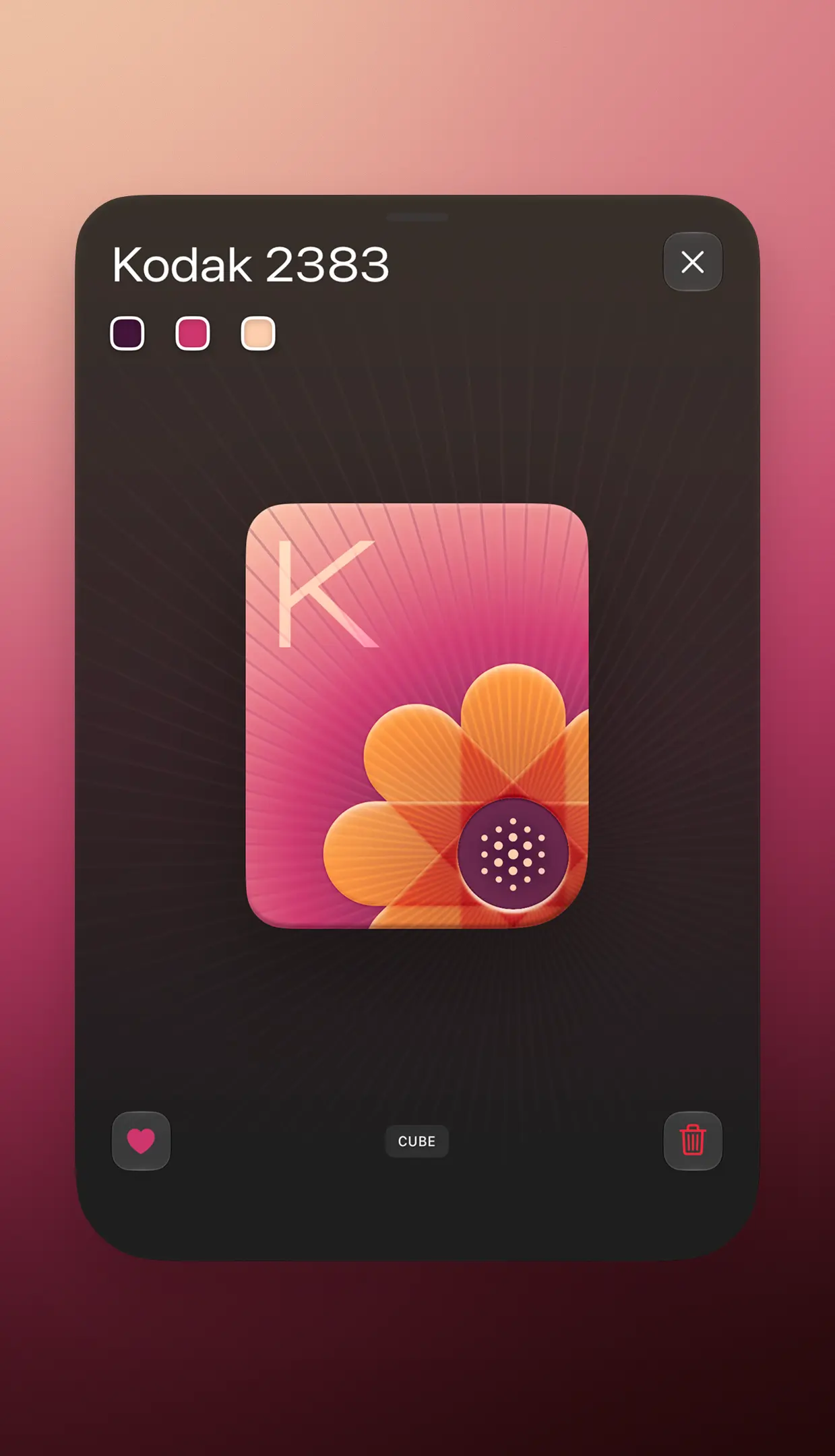 Sunbeam's preset creation interface